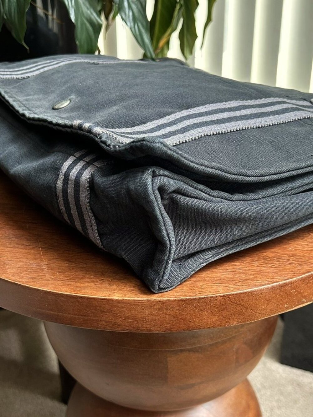 HERMES Toile Fourre-Tout Besace Messenger MM, Black, Gray - Picture 13 of 15